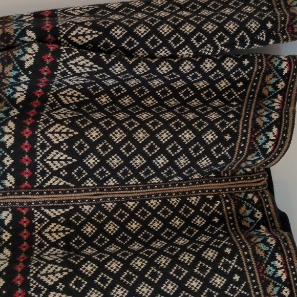 Nomadic Traders ramie cotton mix Fair Isle Grandpa front zipper pullover - Picture 3 of 10